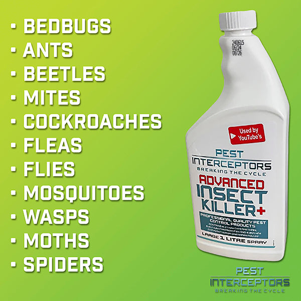 2 Pack ADVANCED INSECT KILLER 1 Litre+ 3 active ingredients including an IGR! By Pest Interceptors