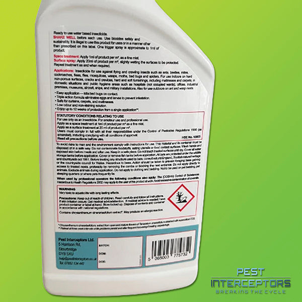 2 Pack ADVANCED INSECT KILLER 1 Litre+ 3 active ingredients including an IGR! By Pest Interceptors