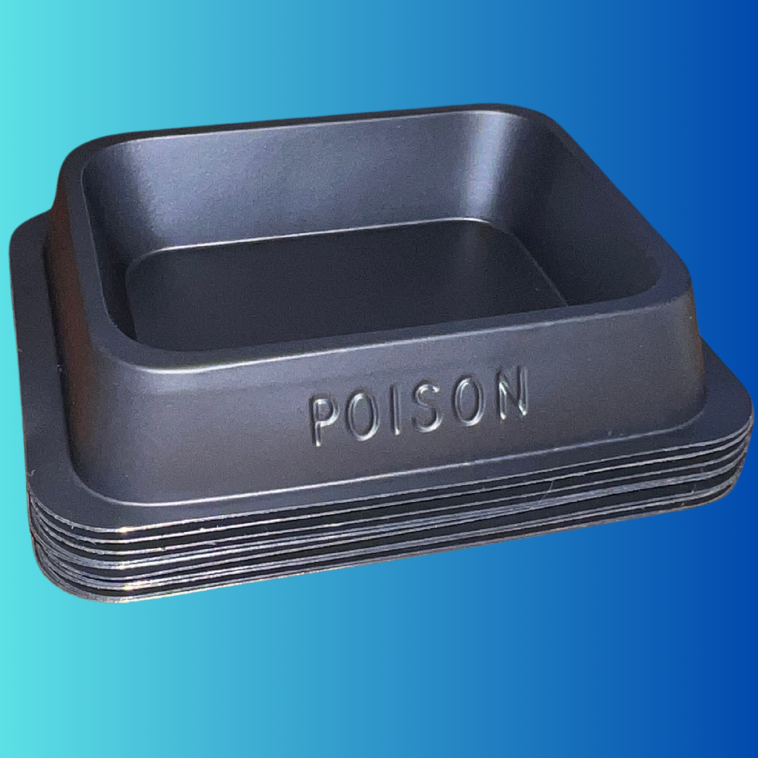 Recycled Black 10 X Medium Bait Trays Ideal for Mouse And Rat Poison - Multiple use Tray For use in Lofts and voids Suitable for grain baits and sachet baits.