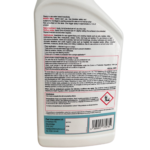 1 Litre ADVANCED INSECT KILLER + 3 active ingredients including an IGR! By Pest Interceptors