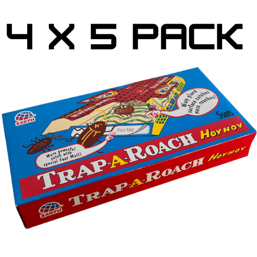 4X Hoy Hoy Trap-A-Roach Cockroach Sticky Trap 4x 5 pack (20 Traps per order) (insecticide free!)
