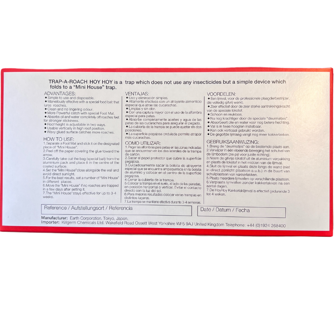 2x Hoy Hoy Trap-A-Roach Cockroach Sticky Trap 2x 5 pack (insecticide free!)