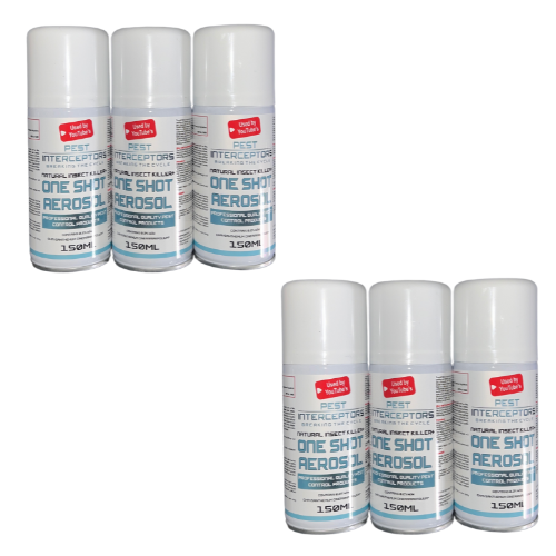 6 x ONE SHOT AEROSOL INSECTICIDAL SPACE FOGGER by Pest Interceptors