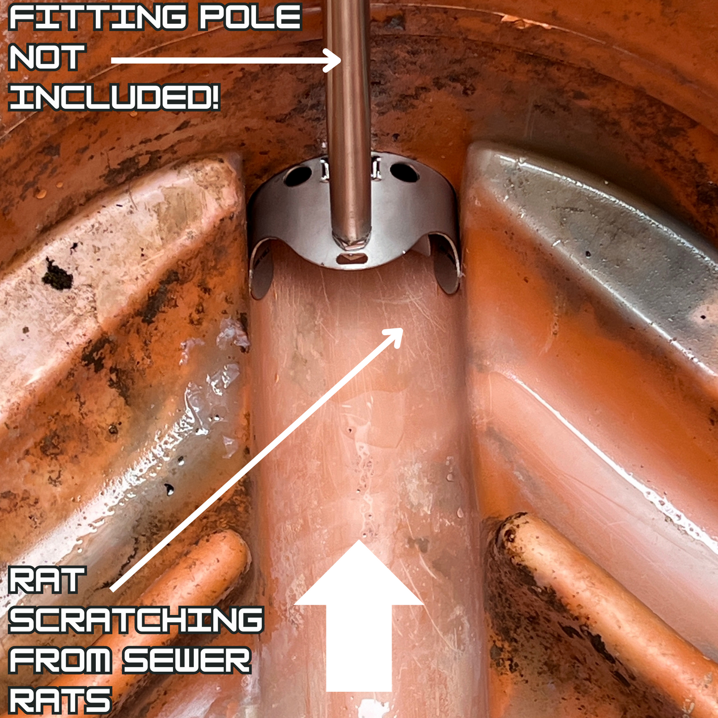 6 inch RAT FLAP + Fitting pole BARGAIN BUNDLE