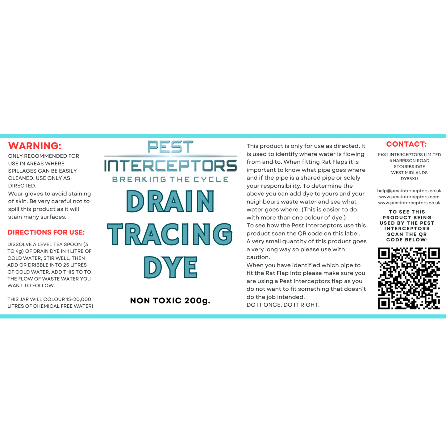 DRAIN DYE 200G (RED)