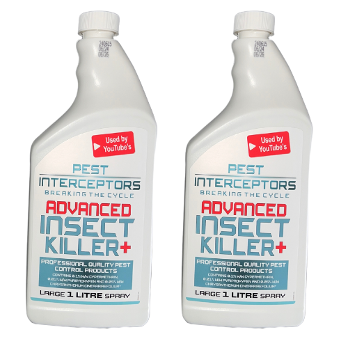 2 pack 1 Litre ADVANCED INSECT KILLER + 3 active ingredients including an IGR! By Pest Interceptors