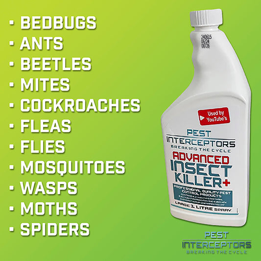 ADVANCED INSECT KILLER 1 Litre + 3 active ingredients including an IGR! By Pest Interceptors (1 bottle)