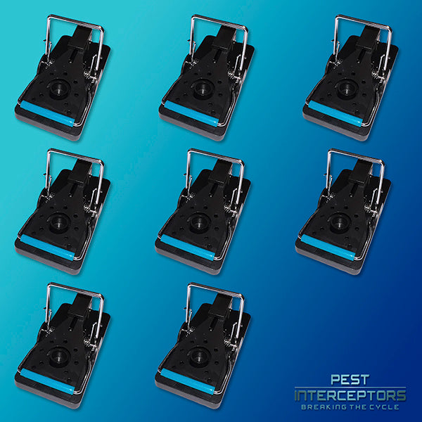 8 x Mouse Traps - Blue Bar Snap Back Trap from Pest Interceptors!