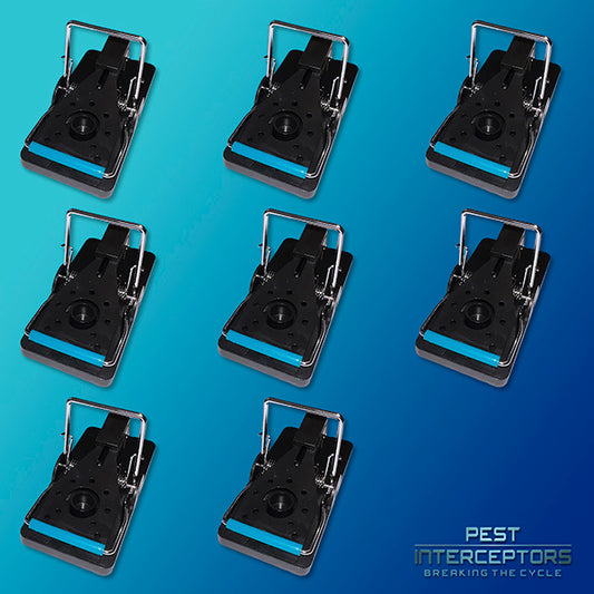 8 x Mouse Traps - Blue Bar Snap Back Trap from Pest Interceptors!