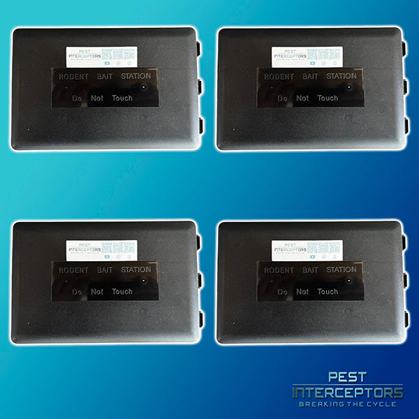 Rat Bait Stations x 4 - Tamper-proof, Child-safe, Pet-safe (4) pack from Pest Interceptors V2 (TRAPS NOT INCLUDED)