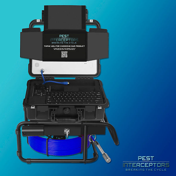Pest Interceptors Sewer Inspection Camera 23mm - For use in drainage inspections 30 metre reel BLUE cable (5.2mm cable thickness)IP68