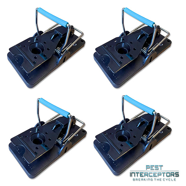 4 x Mouse Traps - The Blue Bar Snap Back Trap from Pest Interceptors!