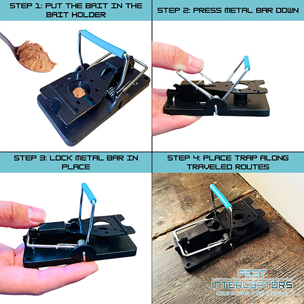 2 x Mouse traps - The Blue Bar Snap Back Trap from Pest Interceptors!