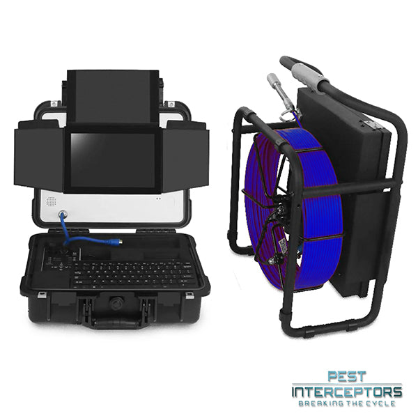 Pest Interceptors Sewer Inspection Camera 23mm - For use in drainage inspections 30 metre reel BLUE cable (5.2mm cable thickness)IP68
