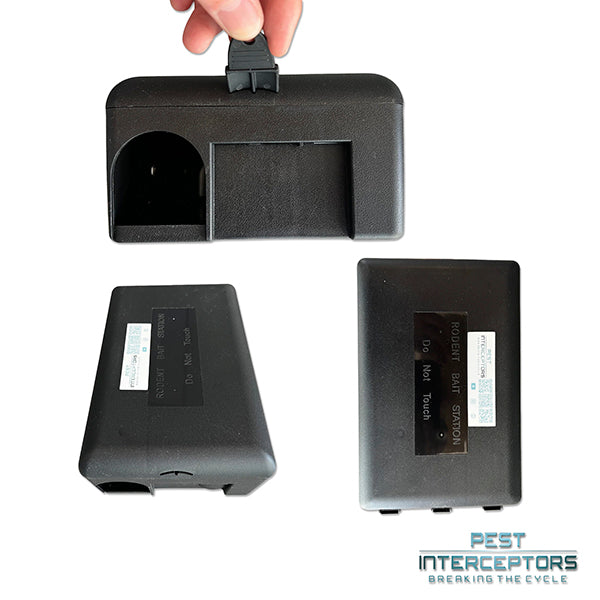 Rat Bait Stations x 4 - Tamper-proof, Child-safe, Pet-safe (4) pack from Pest Interceptors V2 (TRAPS NOT INCLUDED)