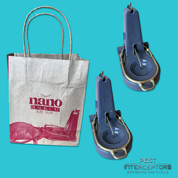 Pest Interceptors - 2 Pack Heavy Duty 'L' Shape NANO, Tombstone Traps, Reusable Easy To Set and Use for Rats & Mice