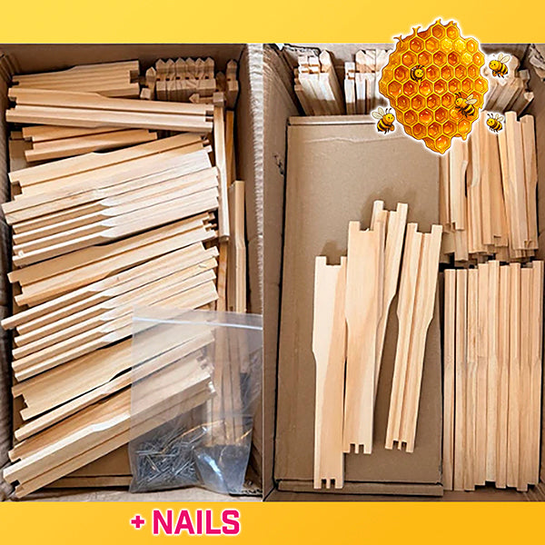 National DN4 Brood + SN4 Super Frames with Wired Beeswax Foundation – Assembly Pack