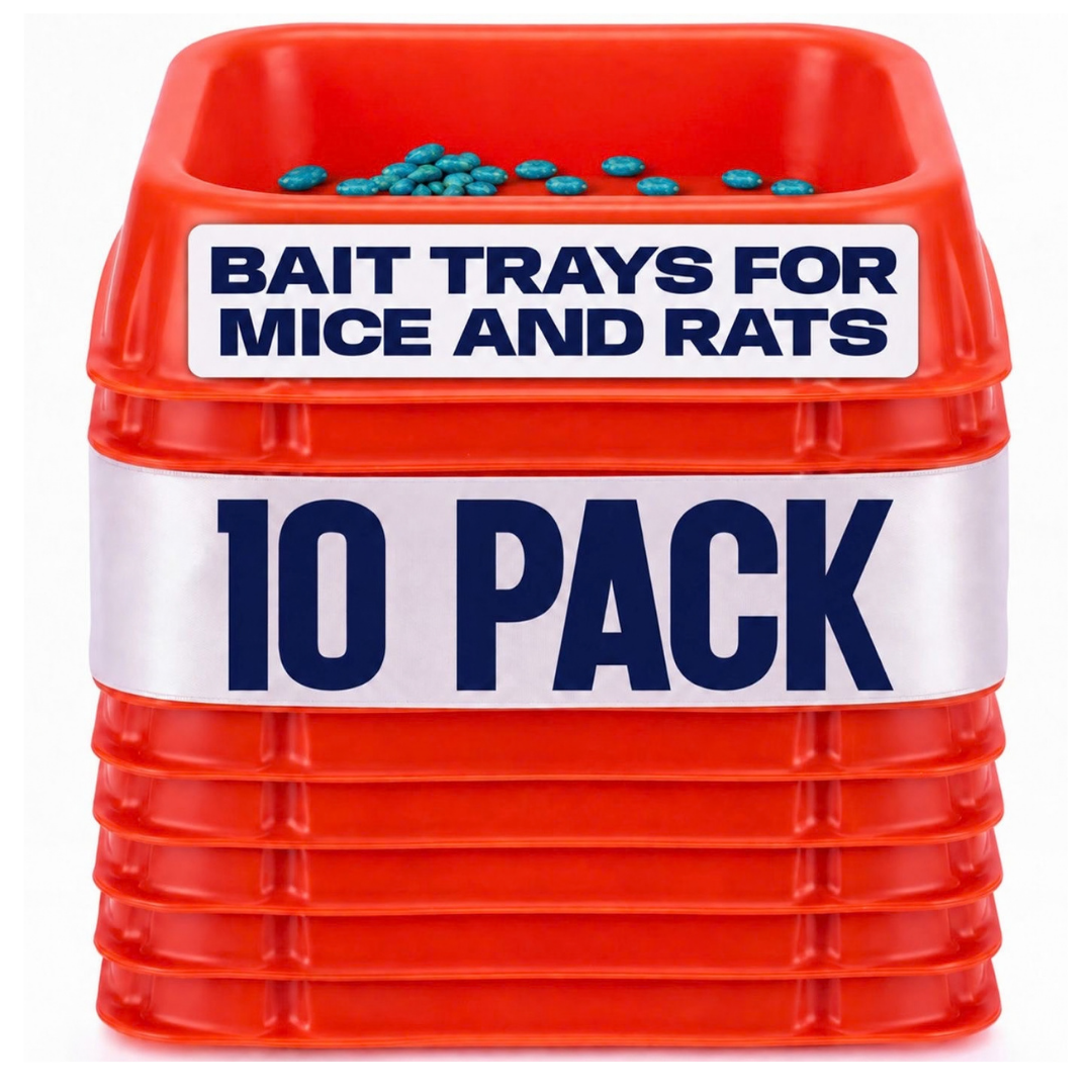 10 X Medium Bait Trays Ideal for Mouse And Rat Poison - Multiple use Tray For use in Lofts and voids Suitable for grain baits and sachet baits.