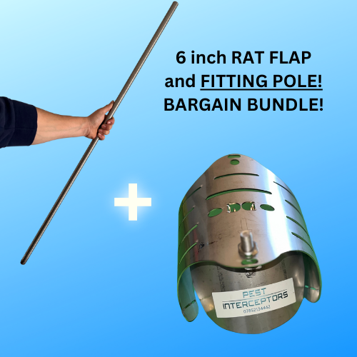 6 inch RAT FLAP + Fitting pole BARGAIN BUNDLE