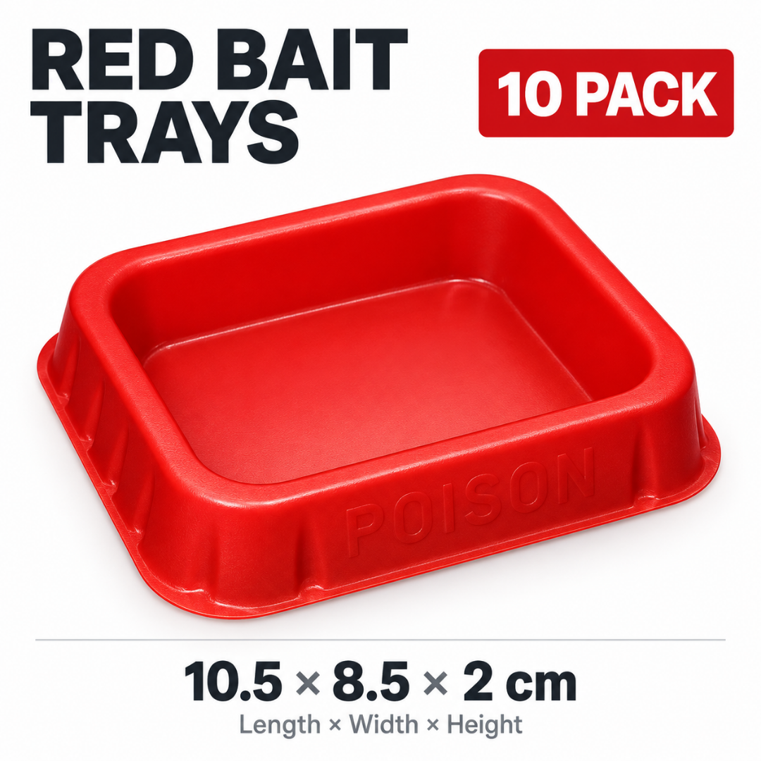 10 X Medium Bait Trays Ideal for Mouse And Rat Poison - Multiple use Tray For use in Lofts and voids Suitable for grain baits and sachet baits.