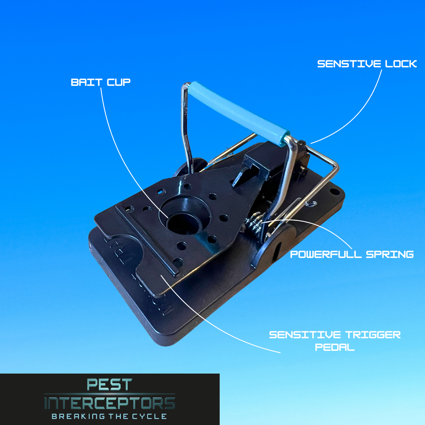 4x Mouse Traps - The Blue Bar Snap Back Trap from Pest Interceptors!