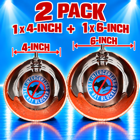 Non-Return Valve Rat Blocker 2 pack 1 x 6 Inch  and 1 x 4 Inch