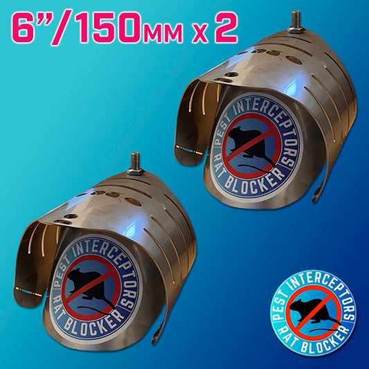 2 x 6 inch stainless steel non-return valve rat blocker