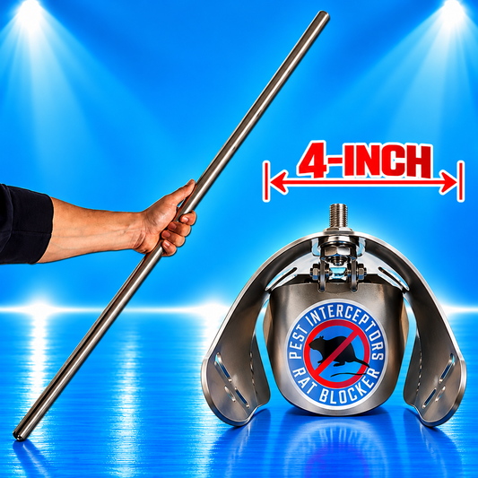 BARGAIN BUNDLE! 4 inch RAT FLAP + Fitting pole