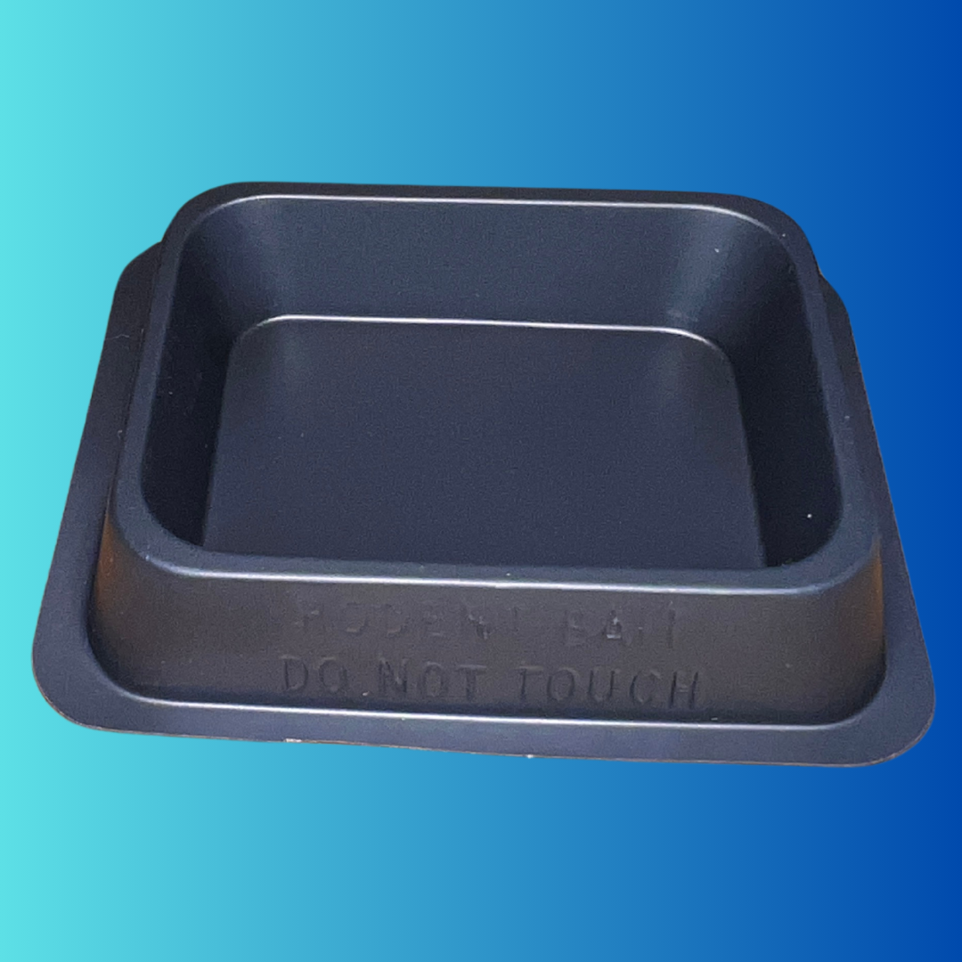 Recycled Black 10 X Medium Bait Trays Ideal for Mouse And Rat Poison - Multiple use Tray For use in Lofts and voids Suitable for grain baits and sachet baits.