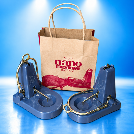 Pest Interceptors - 2 Pack Heavy Duty 'L' Shape NANO, Tombstone Traps, Reusable Easy To Set and Use for Rats & Mice