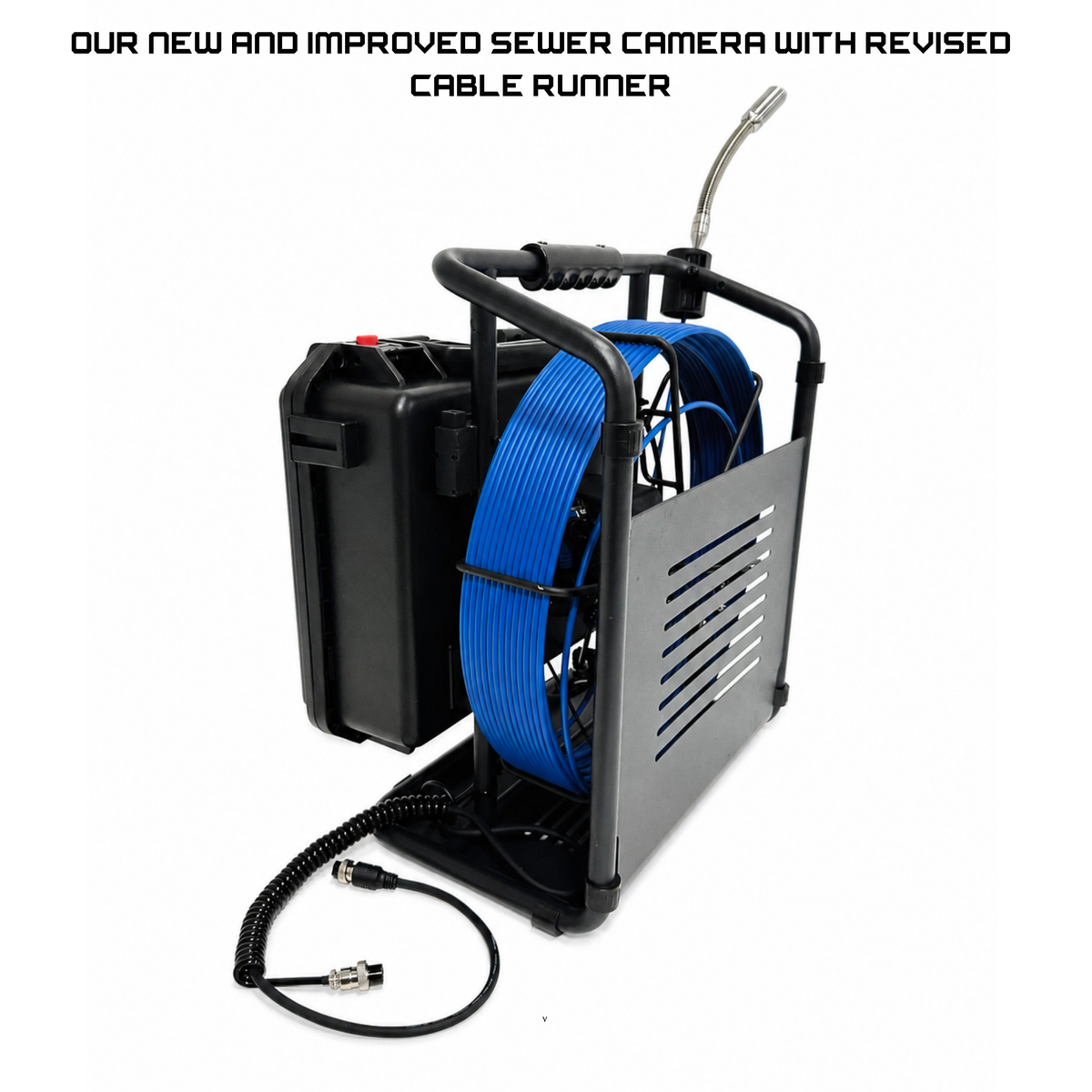 Pest Interceptors Sewer Inspection Camera 23mm - For use in drainage inspections 30 metre reel BLUE cable (5.2mm cable thickness)IP68