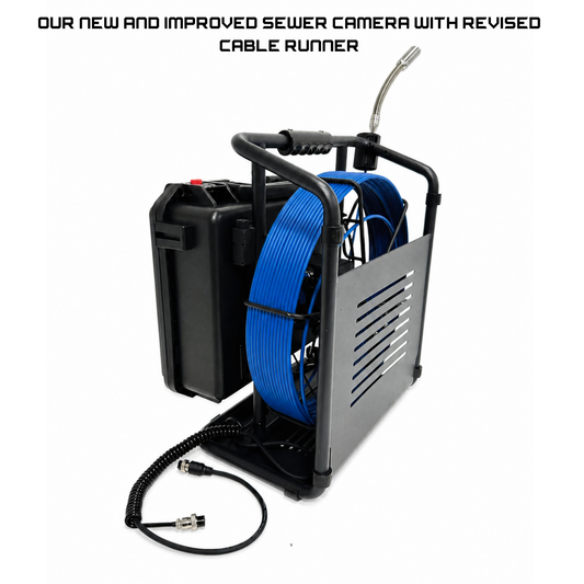 Pest Interceptors Sewer Inspection Camera 23mm - For use in drainage inspections 30 metre reel BLUE cable (5.2mm cable thickness)IP68