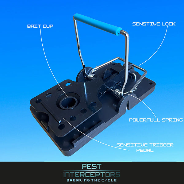 4 x Rat Traps - The Blue Bar Snap Back Rat Trap from Pest Interceptors!