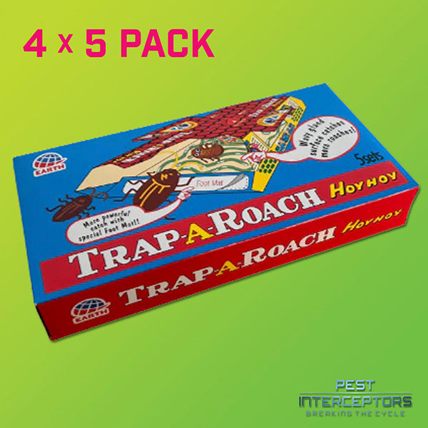 4 x Hoy Hoy Trap-A-Roach Cockroach Sticky Trap 4x 5 pack (20 Traps per order) (insecticide free!)
