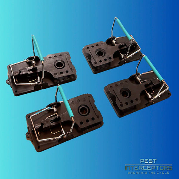 4 x Rat Traps - The Blue Bar Snap Back Rat Trap from Pest Interceptors!