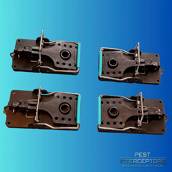 4 x Rat Traps - The Blue Bar Snap Back Rat Trap from Pest Interceptors!