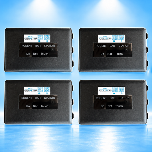 Rat Bait Stations x 4 - Tamper-proof, Child-safe, Pet-safe (4) pack from Pest Interceptors V2 (TRAPS NOT INCLUDED)