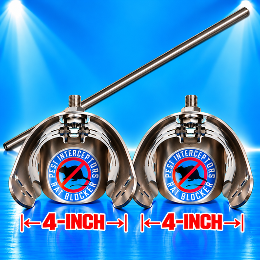 BARGAIN BUNDLE! 2 x 4 inch RAT FLAPS + Fitting pole