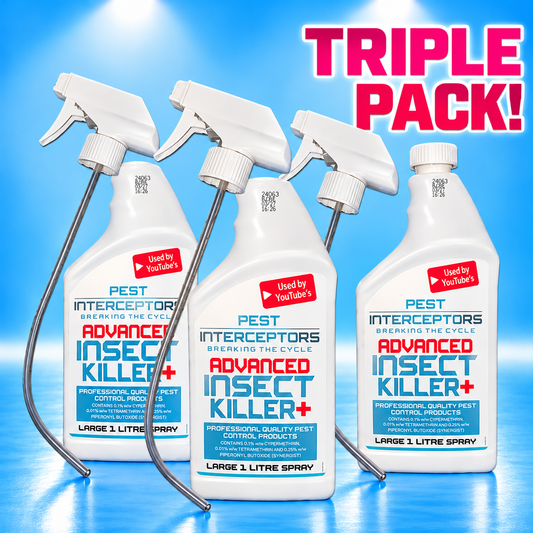 3 Pack ADVANCED INSECT KILLER 1 Litre  + 3 active ingredients including an IGR! By Pest Interceptors