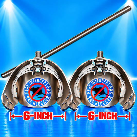 BARGAIN BUNDLE! 2 x 6 inch RAT FLAP plus FITTING POLE