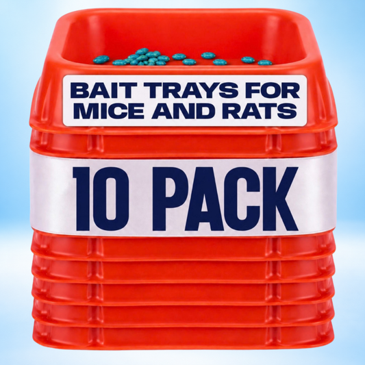 10 X Medium Bait Trays Ideal for Mouse And Rat Poison - Multiple use Tray For use in Lofts and voids Suitable for grain baits and sachet baits.