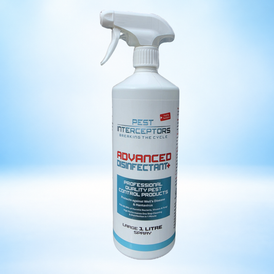 Pest Interceptors® Advanced Disinfectant+ Spray 1 Litre  Professional Ready-to-Use Surface Cleaner One-Minute Disinfection – For Pest-Control Equipment, Traps and Contaminated Areas