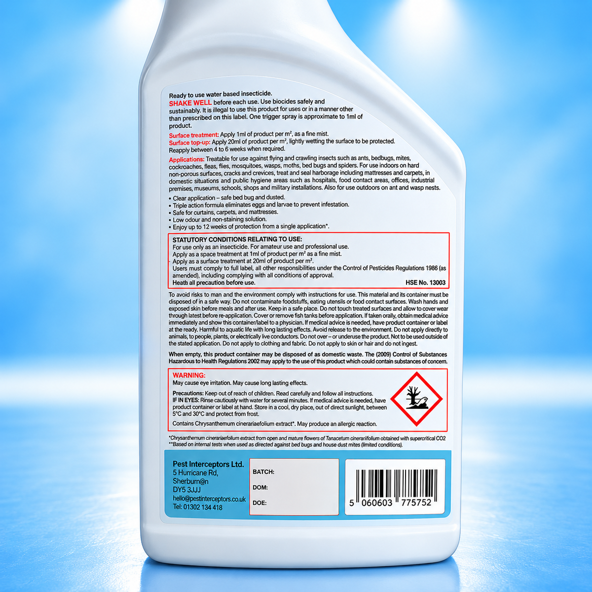 12 Pack Deal – The Pest Interceptors Advanced Insect Killer+ Spray (Professional Strength)