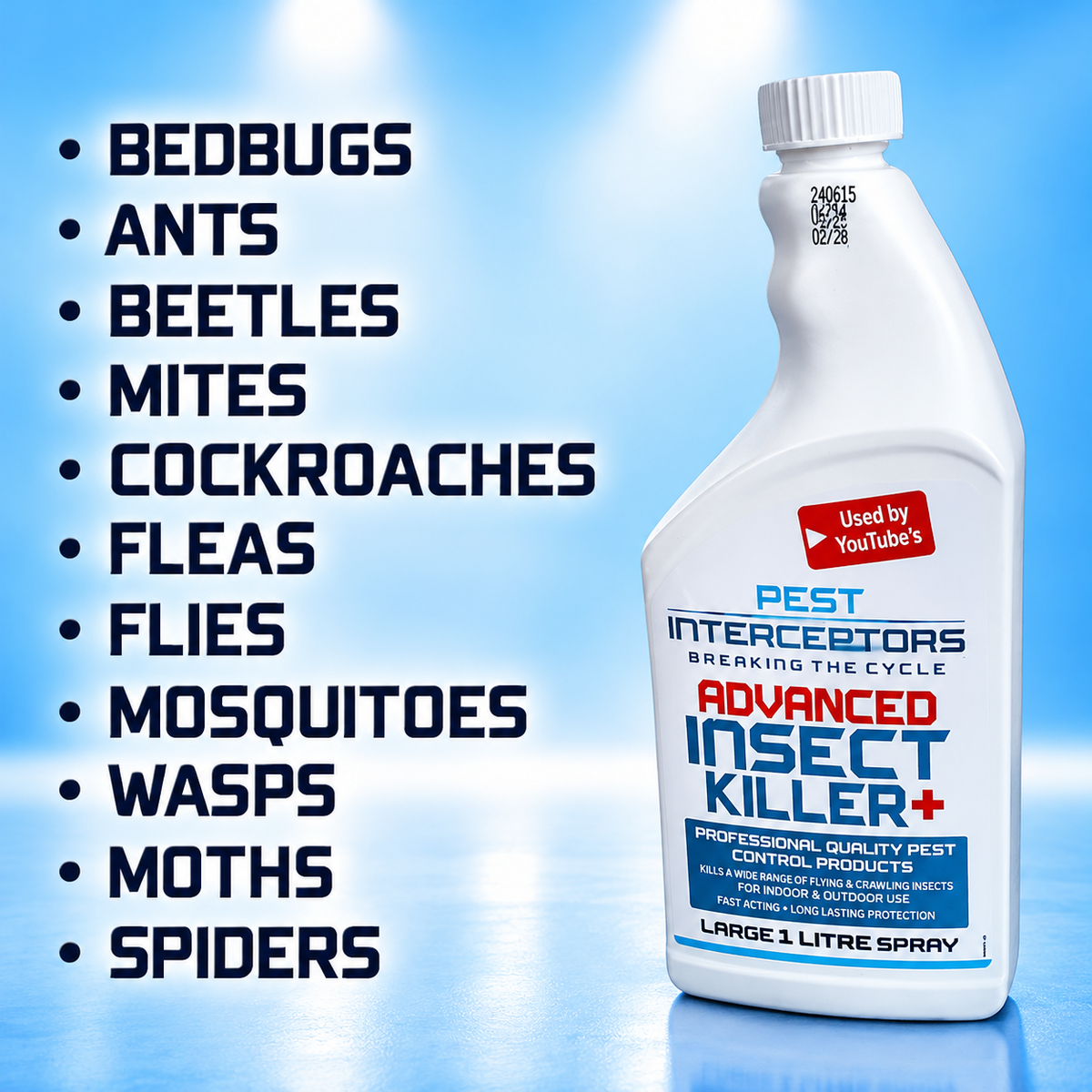 12 Pack Deal – The Pest Interceptors Advanced Insect Killer+ Spray (Professional Strength)